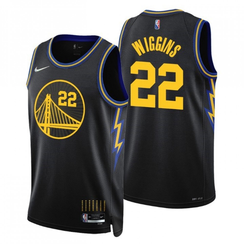 Men's Golden State Warriors Andrew Wiggins #22 Black 2021/22 Swingman Jersey - City Edition-Pro Kit Vault | Brand New 26/27 Sports Jerseys